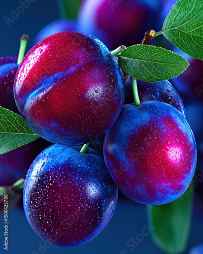 Plums created with Generative AI Technology, ai, generative