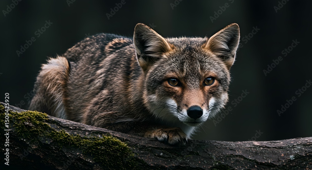 Obraz premium Majestic Coyote A Striking Portrait of a Wild Canine in its Natural Habitat