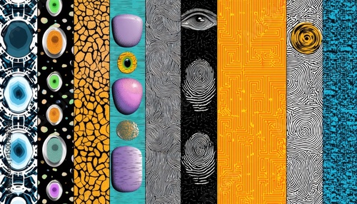 Composizione astratta di texture e pattern photo