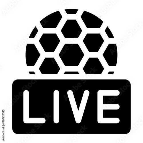 soccer live match vector icon