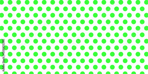 Seamless green polka dot background pattern