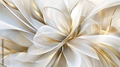 Abstract design with flowing lines and golden accents.