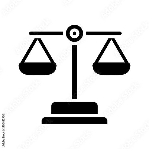 Scales icon set . Law scales icon. Justice sign, on white background