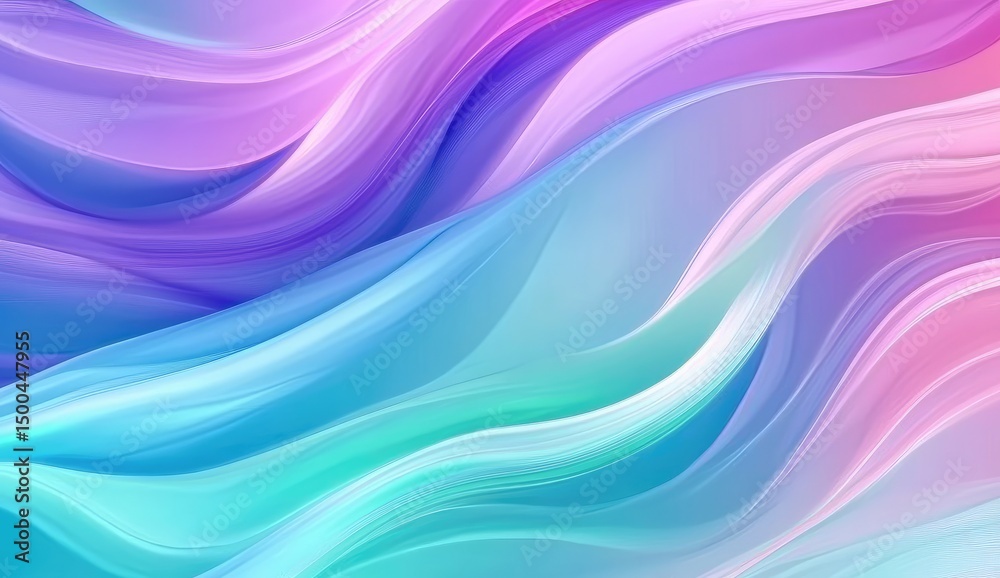 Naklejka premium Abstract flowing pastel waves
