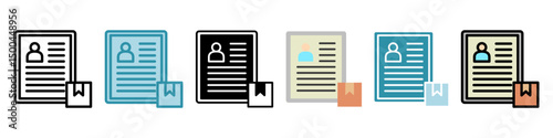 Account Info multi style, mini illustration icon set. use for modern concept, print, UI, UX kit, web and app development. Vector related to sales, logistic and ecommerce
