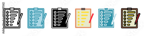 Feedback multi style, mini illustration icon set. use for modern concept, print, UI, UX kit, web and app development. Vector related to sales, logistic and ecommerce
