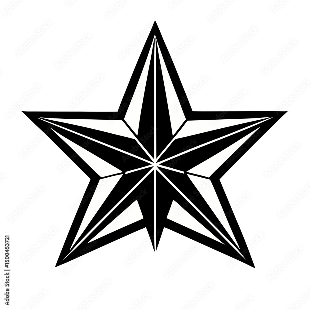 Obraz premium black star icon