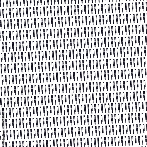 Sticks with holes or lantern-like objects are repeated in oblique and straight rows