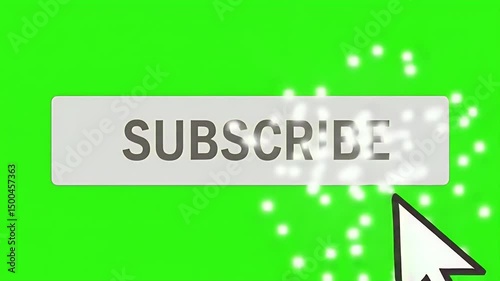 Animated Subscribe Button Engaging Green Screen Video for Content Creators