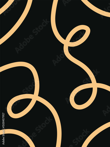  line doodle seamless pattern. Creative abstract squiggle style drawing background for children or trendy design, Wave Design Elements for Backgrounds, Patterns, Posters and Banners.