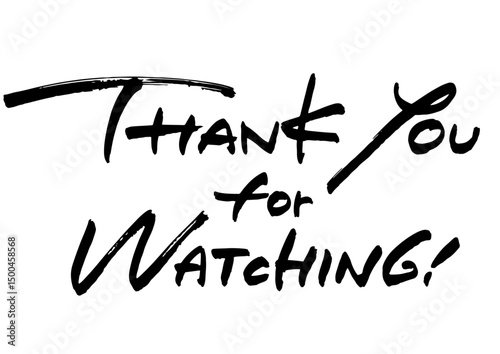 手書き文字「thank you for watching」