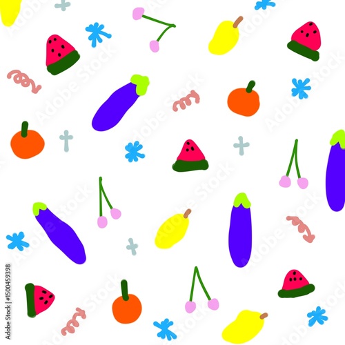 seamless background with colorful confetti