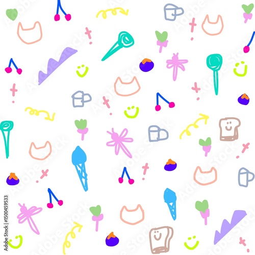 seamless pattern with musical instruments