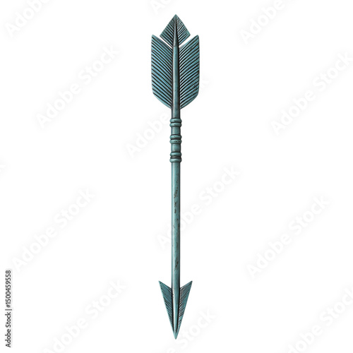 Contemporary Arrow with Meticulous Detailing in Mut Isolated on Transparent Background