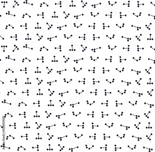 A background in the form of a cluster of individual groups of atoms or molecular structures.