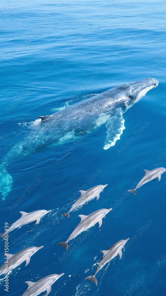 Fototapeta premium dolphins in the ocean