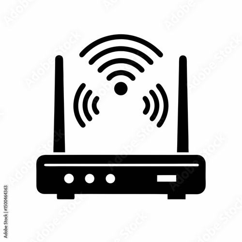 WiFi Router Icon Vector for Internet Services.