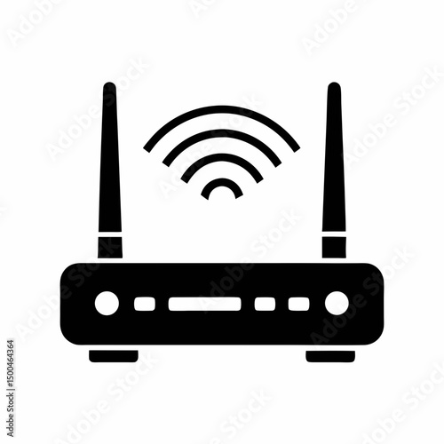 WiFi Router Icon Vector for Internet Services.