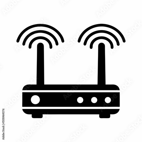 WiFi Router Icon Vector for Internet Services.