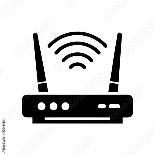 WiFi Router Icon Vector for Internet Services.