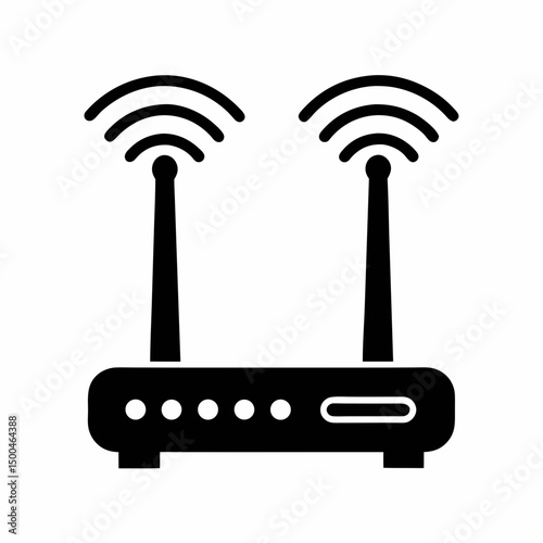 WiFi Router Icon Vector for Internet Services.