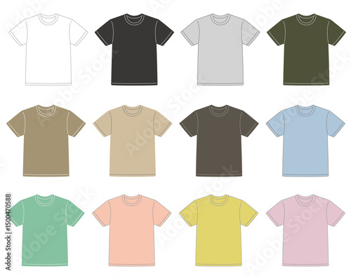 Tシャツ　落ち着いたカラー　アースカラー　パステルカラー	
