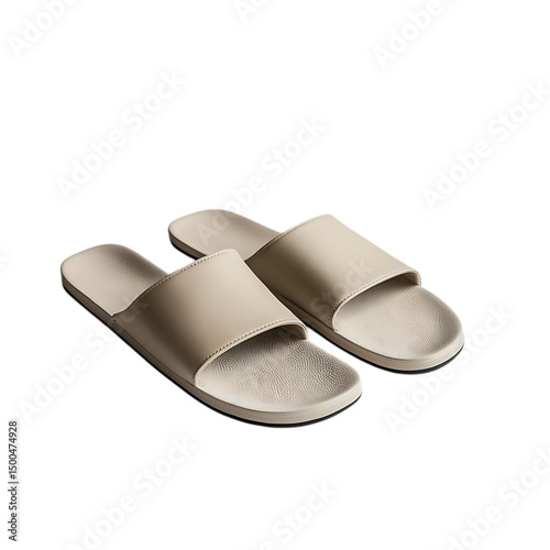 Minimalist Slip On Sandals With a Refined Design Isolated on Transparent Background