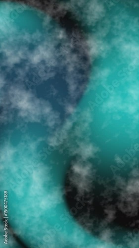 Digital painting with blue and green colors, perfect for backgrounds, websites, and digital designs needing a calming and cool vibe.