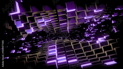 abstract wave background with cubes