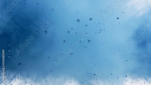 Slow Motion Cinematic Explosion of Blue Powder in Video Shot