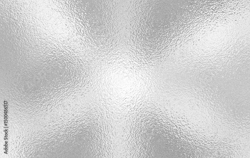 Fototapeta Naklejka Na Ścianę i Meble -  Silver foil background or gray foil glass texture background. Abstract gradient bright light reflection and shiny rough texture surface