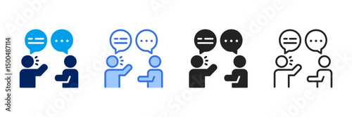 Conversation  Icon Set Different Style Collection 
