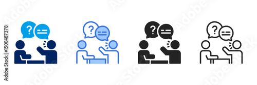 Answer  Icon Set Different Style Collection 