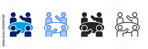 Meeting  Icon Set Different Style Collection 
