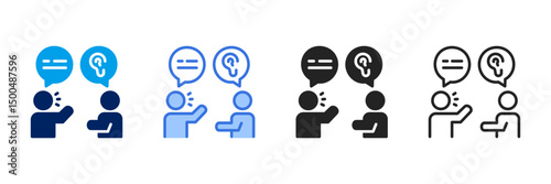 Listening  Icon Set Different Style Collection 