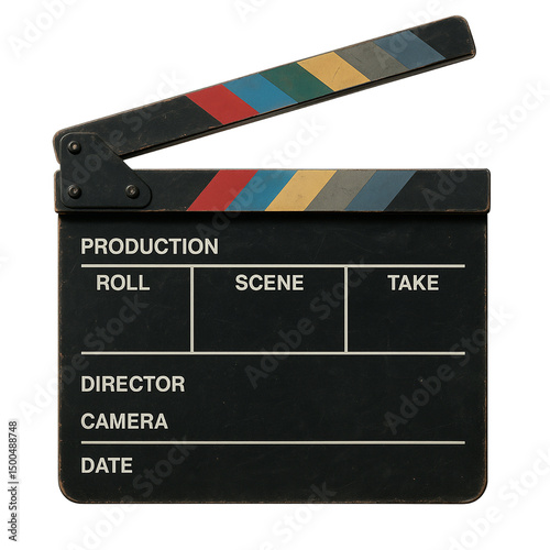 Wallpaper Mural film slate on white background  isolated on transparent or white background png Torontodigital.ca