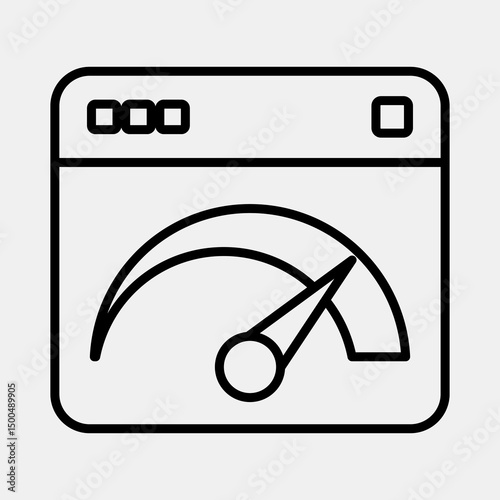 Icon internet speed. Internet network elements. Icon in line style.