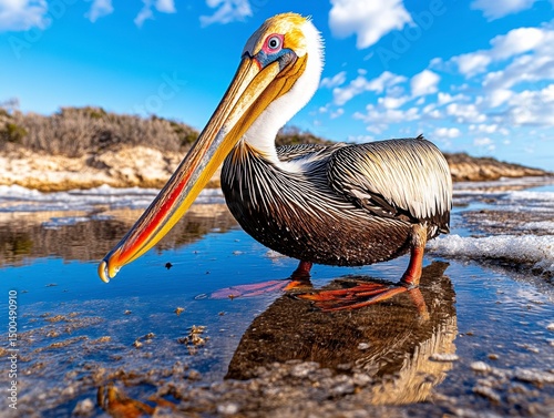 Majestic Brown Pelican Coastal Bird Wildlife Photography