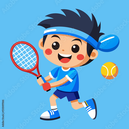 tennis player cartoon