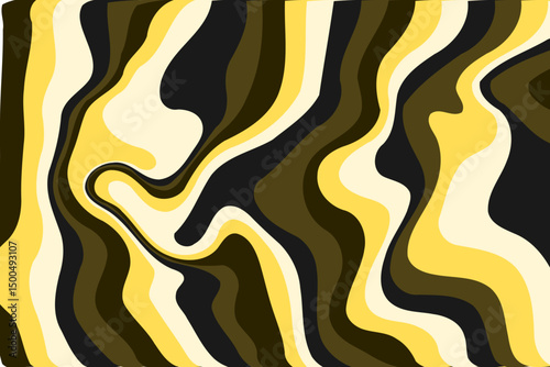 Golden black marble pattern with organic wavy texture background