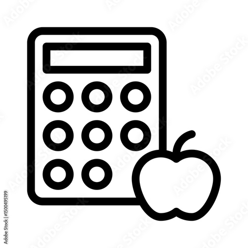 calorie count line icon