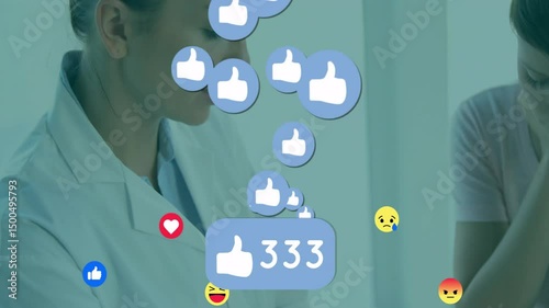 Doctor drawing grid applying test solution as thumbs-up count rising for allergy testing