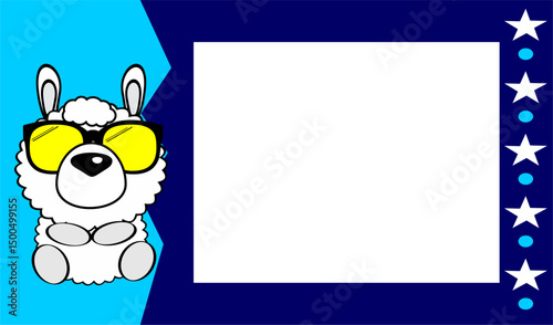 cute little baby llama background in vector art