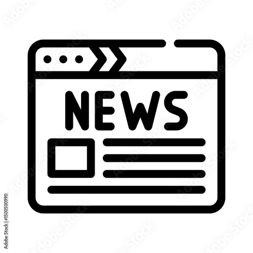 online news line icon