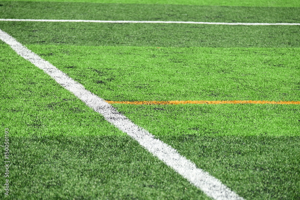 Fototapeta premium artificial green grass background for playground