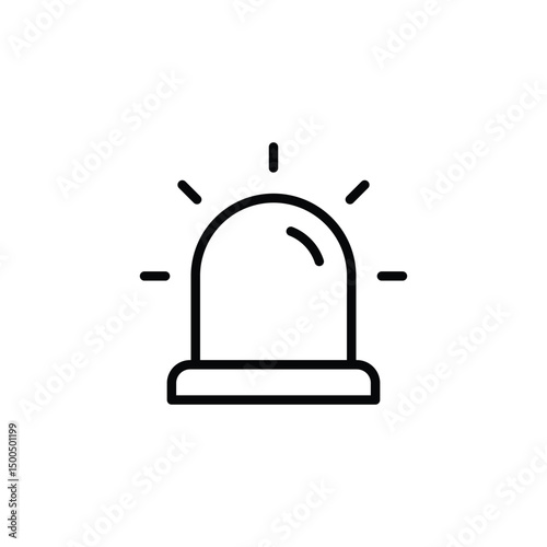 Emergency siren icon.  in line style design on white background. vector illustration