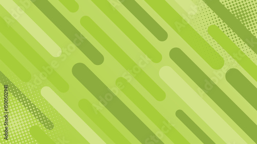 Seamless vector green camouflage pattern with abstract lines and light wave texture