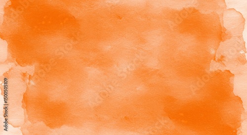 Orange Watercolor Abstract Background with Subtle Color Gradient and Texture