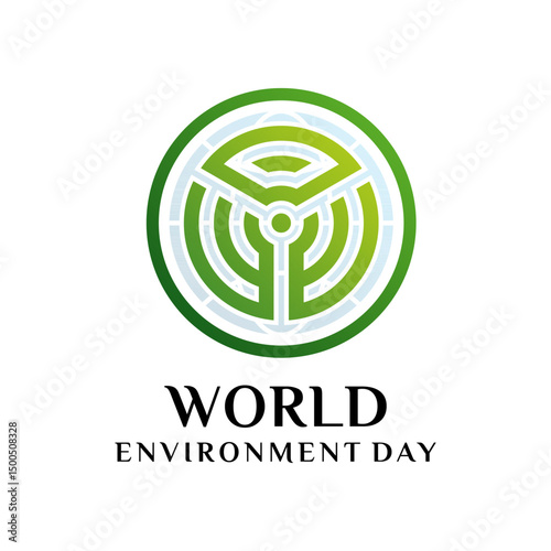 world Environment Day minimalist organic logo