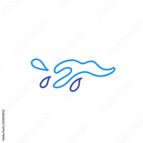 water splash line art